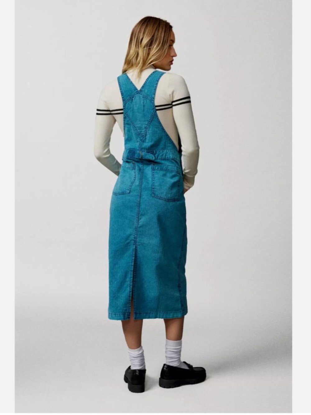 Urban Outfitters BDG Aqua Danni Maxi Skirtall Overall Dress Small - Picture 2 of 11